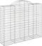 vidaXL - Schanskorven - 7 - st - gewelfd - 200x50x160/180 - cm - ijzer