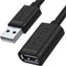 Unitek Y-C418GBK - USB A Kabel - 5 m - Zwart