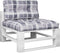 vidaXL - Palletkussens - 2 - st - ruitpatroon - stof - grijs