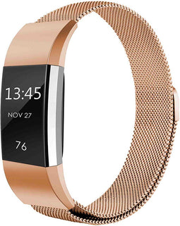 iMoshion Bandje Geschikt voor Fitbit Charge 2 Maat M - iMoshion Milanees magnetische band - Rosé Goud
