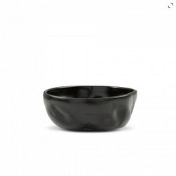 Dutchdeluxes - kom, Dented Bowls, Keramiek - Zwart mat - Groot