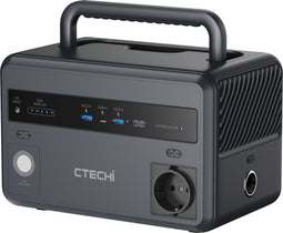 CTECHi GT300 | 300W | 450 Wh | Draagbare Powerstation | LiFePO4 Battery ZonneGenerator | Mobiele Stroomopslag | Heavy-Duty Powerbank | 230V Stopcontact | Draadloos Opladen | AC/DC/USB/Type-C | Noodgenerator | EU Stopcont