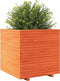 vidaXL - Plantenbak - 70x70x72 - cm - massief - grenenhout - wasbruin
