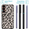 iMoshion Hoesje Geschikt voor Samsung Galaxy S22 Hoesje Siliconen - iMoshion Design hoesje - Zwart / Leopard
