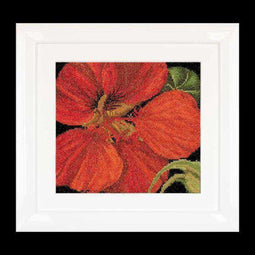 Thea Gouverneur - Borduurpakket met telpatroon - 492A - Voorgesorteerde DMC Garens - Oost-Indische Kers - Aida - 15 cm x 14 cm - DIY Kit