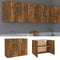 vidaXL - Hangkast - Lyon - 80x31x60 - cm - bewerkt - hout - gerookt - eikenkleurig