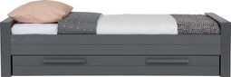 WOOOD Dennis Bed Excl Lade - Grenen Geborsteld - Grijs - 53x219x95