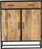 Kabinet kast industrieel - Kabinet kast Sanne - Vakkenkast mangohout 100 cm