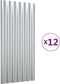vidaXL - Dakpanelen - 12 - st - 80x36 - cm - gepoedercoat - staal - zilverkleurig