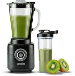 Bourgini 21.3002.00 - Blender to go - 1000W 1.7L met sportfles (750ML) - 4 snelheden