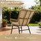 Coast Bistroset 3-Delig - Gehard Glazen Tafel - Weerbestendig - Bruin/Beige
