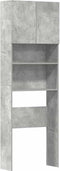 vidaXL - Wasmachinekast - 64x24x190 - cm - bewerkt - hout - betongrijs