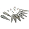 9x replacement knife blades / cutting blades (1.00mm) for Bosch Indego robotic lawnmowers