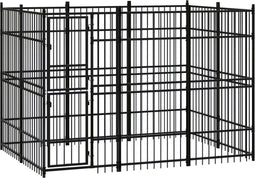 vidaXL - Hondenkennel - 5,53 - m² - staal