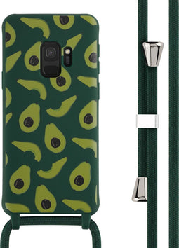 iMoshion Hoesje Geschikt voor Samsung Galaxy S9 Hoesje Met Koord - iMoshion Siliconen design hoesje met koord - Groen / Avocado Green