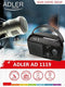 Adler AD 1119 - Draagbare radio - FM/AM - Zwart