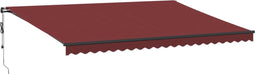 vidaXL - Luifel - automatisch - uittrekbaar - met - LED's - 500x300 - cm - bordeaux