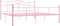 vidaXL - Bedframe - metaal - roze - 180x200 - cm