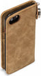 GranC - drukknopen wallet hoes - Geschikt voor iPhone SE (2022 / 2020) / 8 / 7 / 6(s) - taupe
