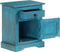 vidaXL - Nachtkastje - 40x30x50 - cm - massief - mangohout - blauw