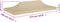 vidaXL - Partytentdak - 270 - g/m² - 6x3 - m - beige