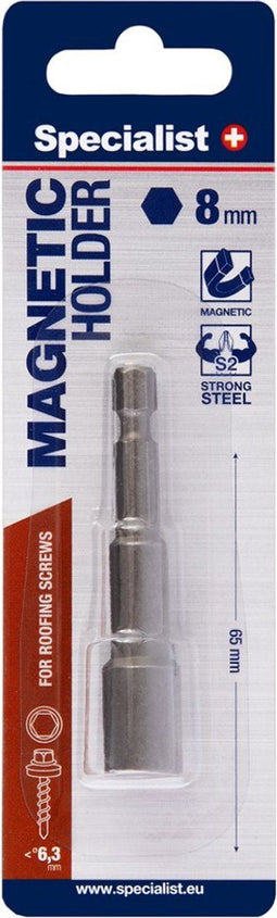 Specialist+ Magnetische doppen - 8mm x 65mm - 3 stuks
