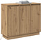 vidaXL - Dressoir - met - LED - Artisan - Eiken - 90x32x75 - cm - Gelaagd - Hout