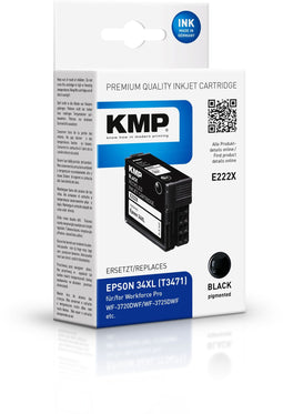 KMP E222X - Inktcartridge - Compatibel met Workforce Pro WF-3720DWF/WF-3725DWF - Zwart