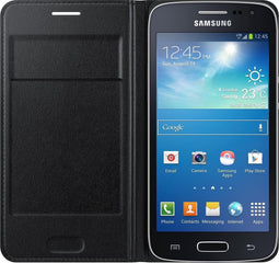 Samsung G386 Galaxy Core LTE - Flip Wallet - Ultra slank met opbergvakje - Zwart