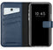Selencia iPhone 12 Pro Max - Echt Lederen Bookcase - 3 Pashouders - Blauw