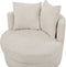 DALBY - Fauteuil - Lichtbeige - Stof