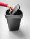 Rotho Twist - Afvalbak 25L - BPA-vrij - zwart/zilver (incl 6 stickers)