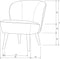 WOOOD Sara Fauteuil - Velvet - Oker - 59x71x70