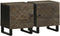vidaXL - Nachtkastjes - 2 - st - 40x33x46 - cm - massief - mangohout - zwart