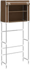 vidaXL - Opbergrek - voor - boven - wasmachine - 2-laags - 71x29,5x170,5 - cm - bruin