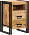 vidaXL - Nachttafel - 40x40x59 - cm - Massief - Ruw - Mangohout