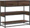 vidaXL - Wandtafel - 90x35x80 - cm - bewerkt - hout - bruin - eikenkleur