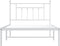 vidaXL - Bedframe - met - hoofdbord - metaal - wit - 107x203 - cm