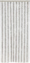 vidaXL - Vliegengordijn - 56x200 - cm - chenille - lichtgrijs - en - wit
