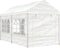 vidaXL - Prieel - met - dak - 4,46x2,28x2,69 - m - polyetheen - wit
