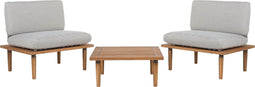 Beliani FRASCATI - Loungeset voor 2 - Grijs - Acaciahout