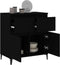 vidaXL - Dressoir - 60x35x70 - cm - bewerkt - hout - zwart
