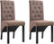 vidaXL - Eetkamerstoelen - 2 - st - stof - bruin