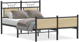 vidaXL - Bedframe - zonder - matras - hout - sonoma - eikenkleurig - 120x190 - cm