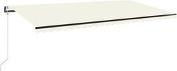 vidaXL - Luifel - automatisch - uittrekbaar - 600x350 - cm - crèmekleurig