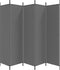 vidaXL - Kamerscherm - met - 5 - panelen - 250x200 - cm - stof - antracietkleurig