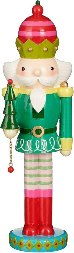 House of Seasons Kerstversiering Nutcracker - 12.5x12.5x41 cm - Polyresin - Groen