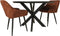 Tafel Zurich rond swiss edge- ø120x76 - Zwart - Acaciahout/metaal