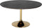 Richmond Interiors Eettafel Blackbone gold 140Ø (Black rustic)