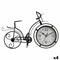 Bordsklocka Fiets Zwart Metaal 33 x 22,5 x 4,2 cm (4 Stuks)